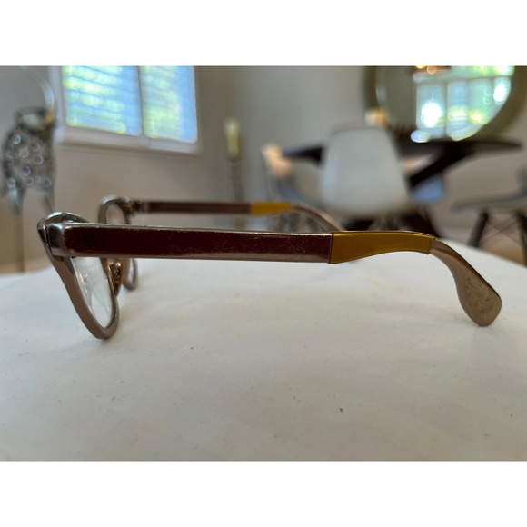 Vintage Tura Inc Bronze Floral Engraved Cat Eye Glasses Frames Mid Century 1950s main image 5